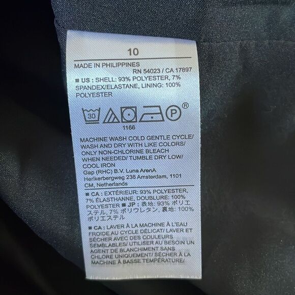 NWOT- BANANA REPUBLIC Sculpted Blousant-Waist Mini Dress, Black, Size 10 - Picture 4 of 5